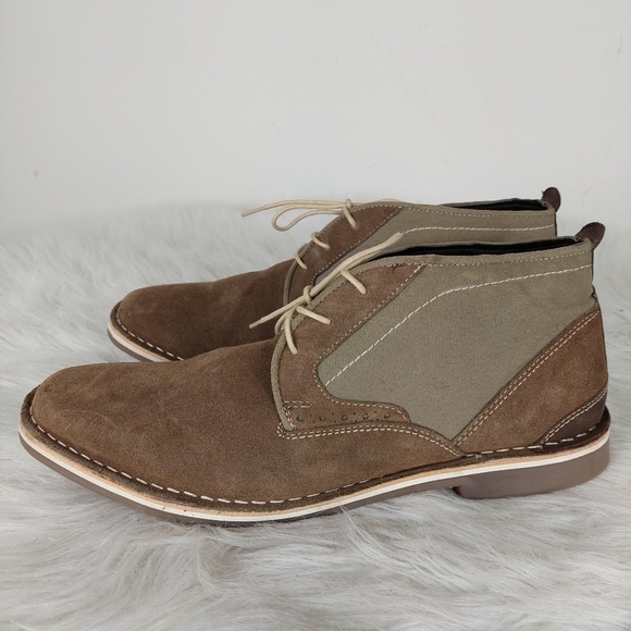 Steve Madden Other - Steve Madden Men's Ankle Boots Hotshot Chukkas Lace-up Taupe/Beige Suede size 13